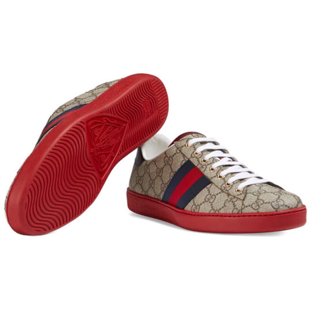Gucci Ace GG Supreme monogram sneakers sz 13 - Picture 5 of 17